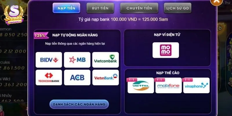 Các bước nạp vốn nhanh nhất