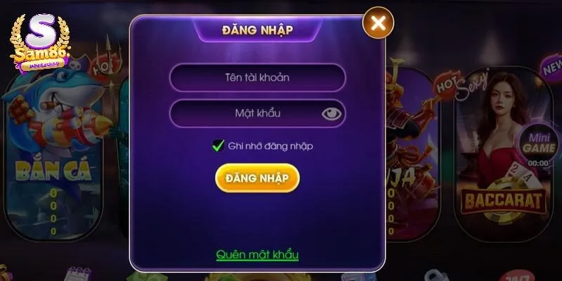 Cách đăng nhập vào cổng game Sam86 đơn giản nhất