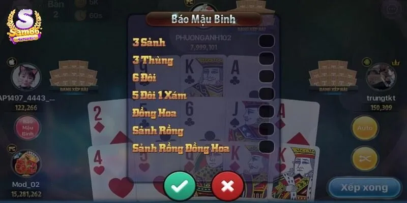 Các thuật ngữ thường gặp trong Mậu Binh online